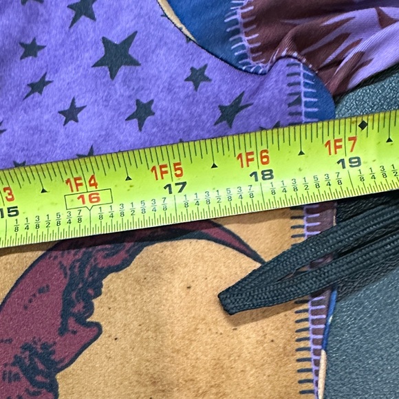 Vibrant 60s inspired Sun and Moon Mini Dress in Purple and Orange - Picture 7 of 7